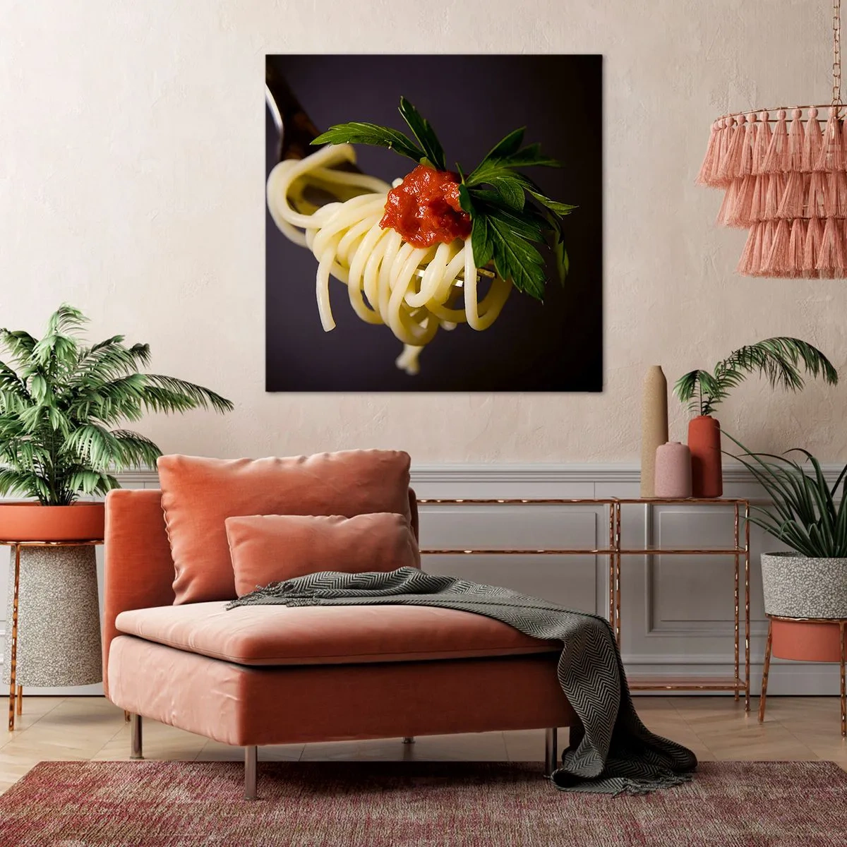 Quadro em tela - Saborosa mordida - 40x40 cm