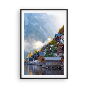 Pôster com moldura preta - Atmosfera alpina - 61x91 cm