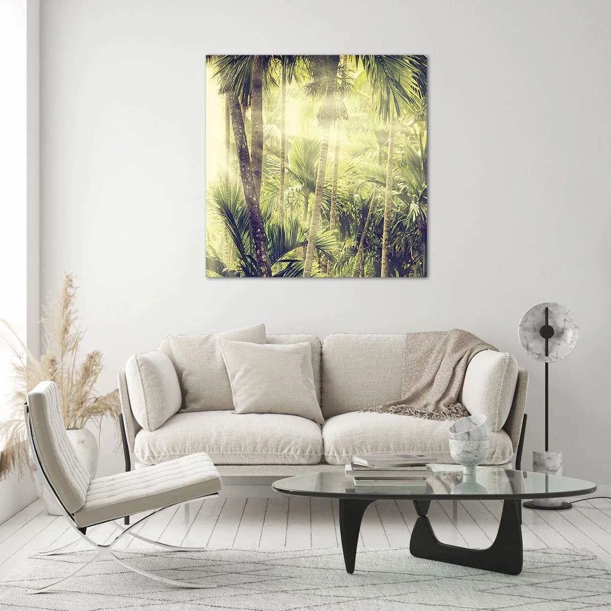 Quadro em vidro - No calor verde - 40x40 cm