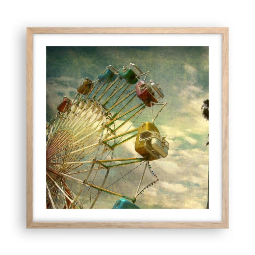 Pôster com moldura de carvalho claro - Será divertido… - 50x50 cm