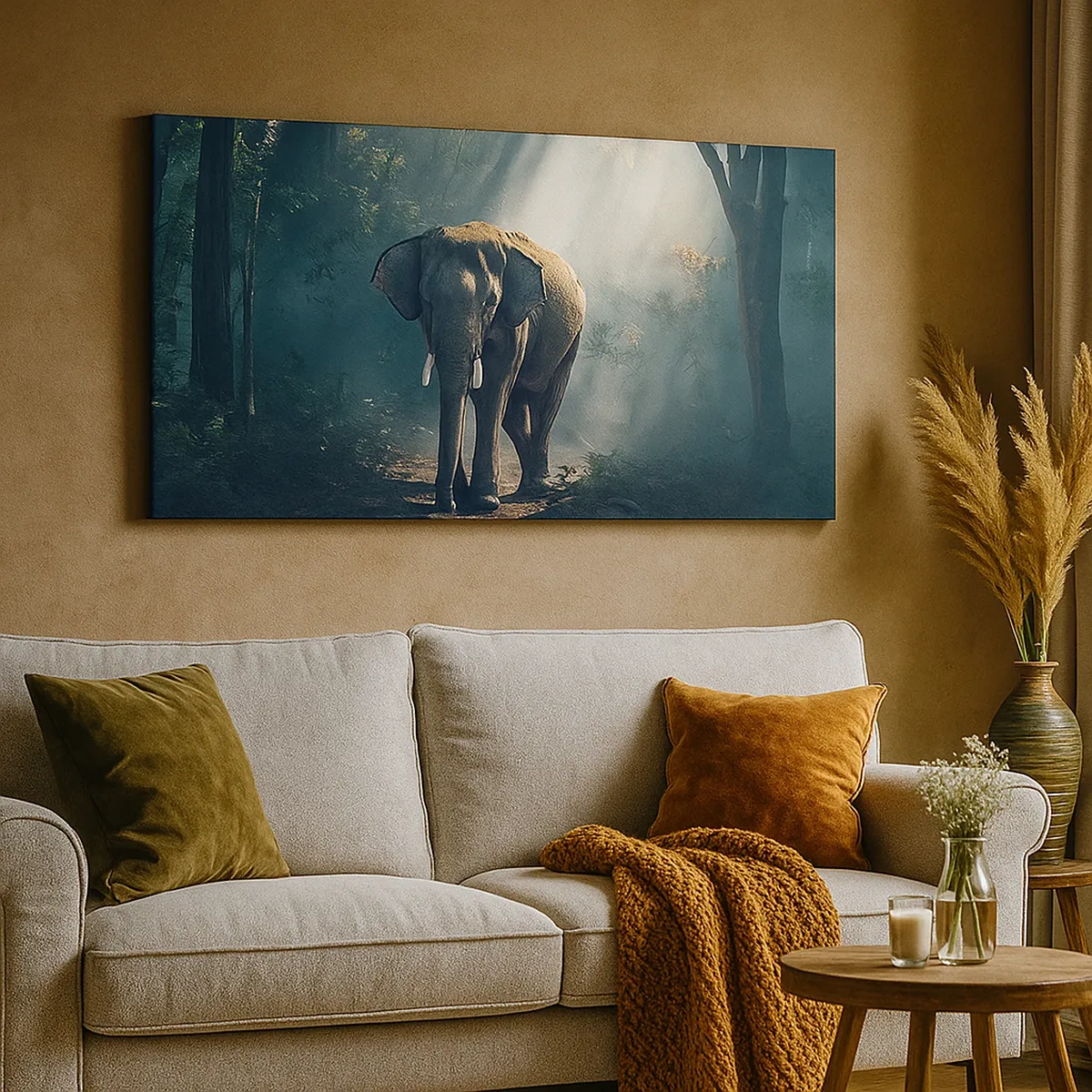 Quadro em tela - Um passeio descontraído - 30x30 cm