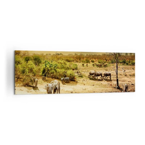 Quadro em tela - Um rio corria no Éden... - 160x50 cm
