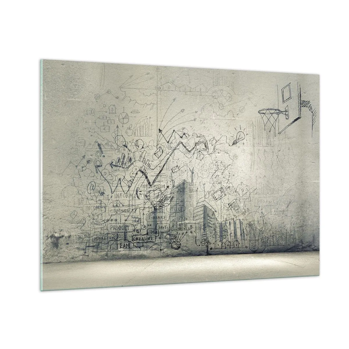 Quadro em vidro - Minha vida maravilhosa na cidade - 100x70 cm