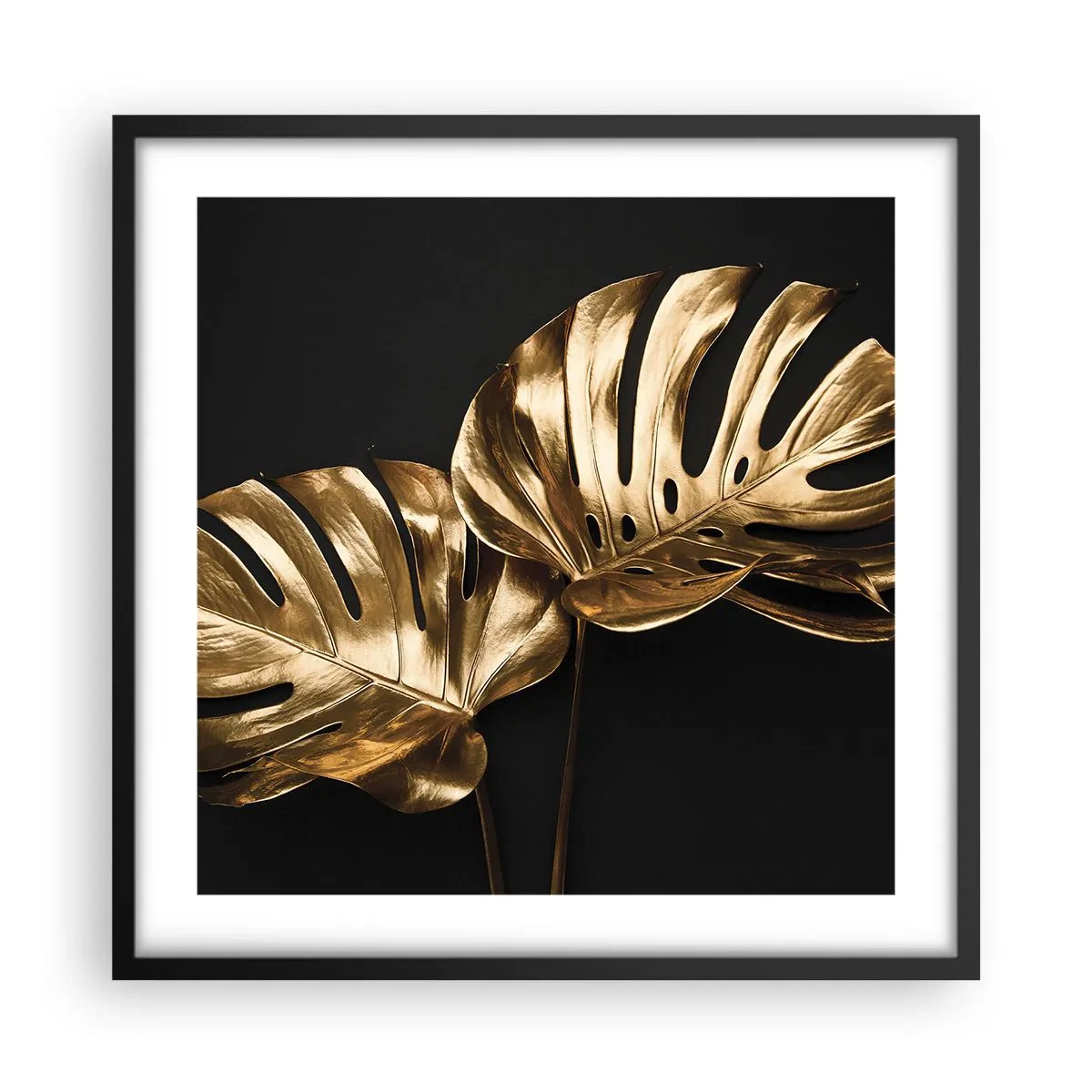 Pôster com moldura preta - Tesouros da natureza - 50x50 cm