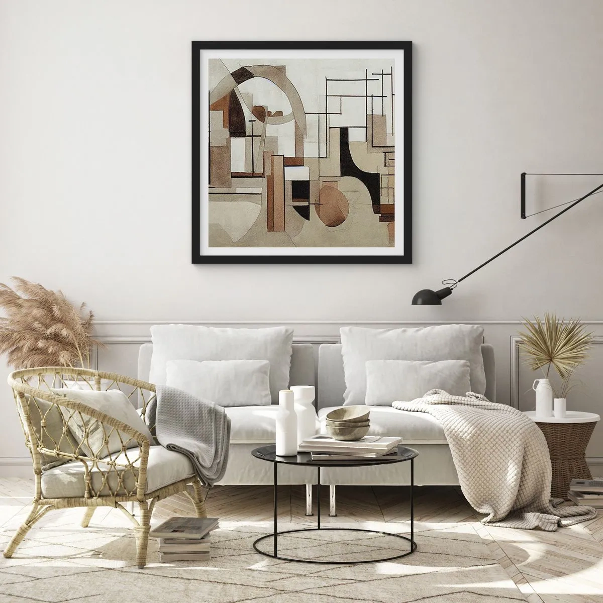 Pôster com moldura preta - Paisagem urbana 2.0 - 30x30 cm