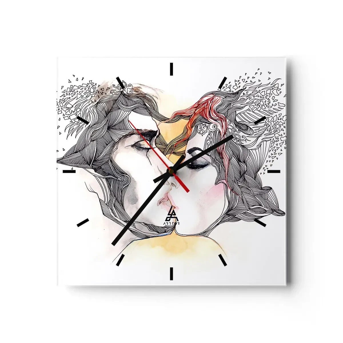 Relógio de parede - Relógio em vidro - O mundo não existe - 40x40 cm