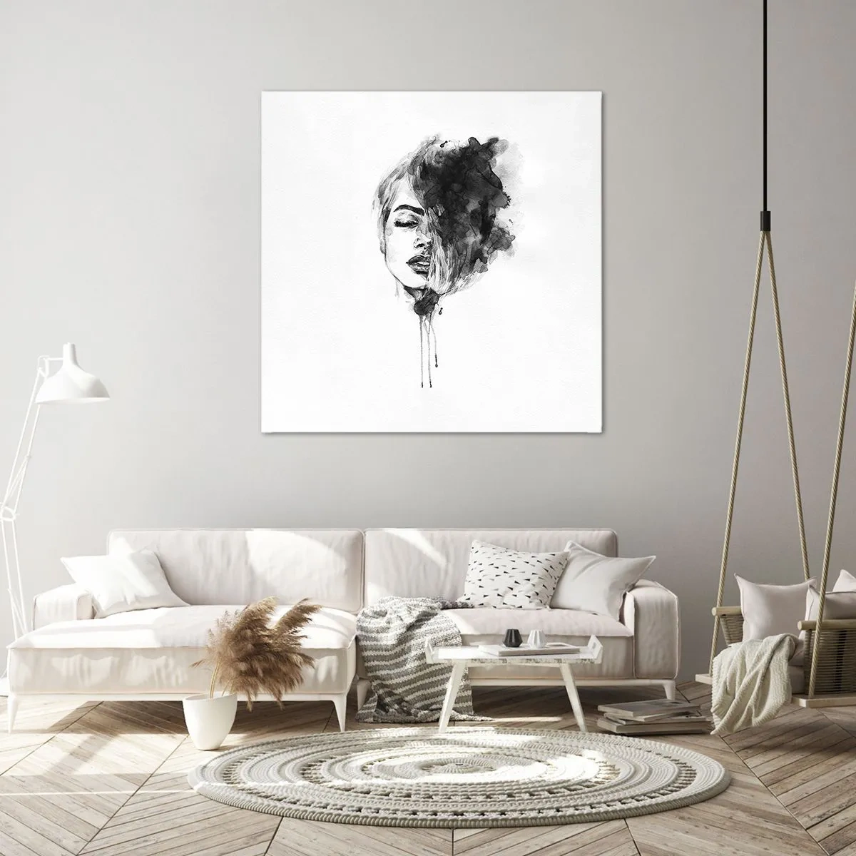 Quadro em tela - O que sonha uma rapariga - 30x30 cm