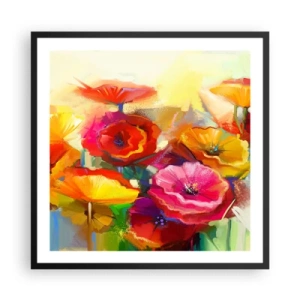 Pôster com moldura preta - Não só vermelho - 60x60 cm