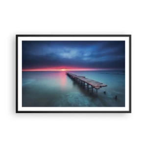 Pôster com moldura preta - Entre o céu e a terra - 91x61 cm