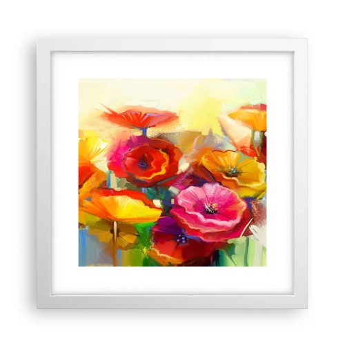 Pôster em moldura branca - Não só vermelho - 30x30 cm