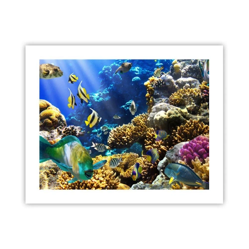 Pôster - Tráfego intenso no percurso de férias - 50x40 cm