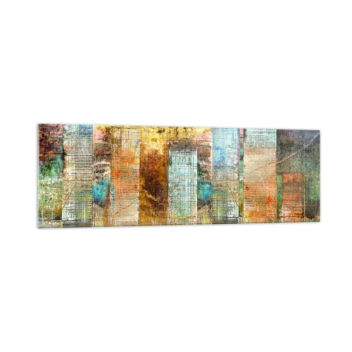 Quadro em vidro - Uma metrópole ensolarada - 160x50 cm