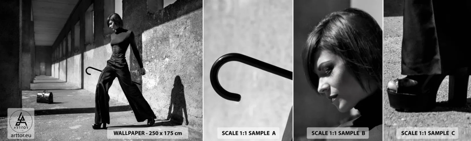 Amostra de Papel de Parede Standard Eco - Elegância urbana - Mulher, Moda, Modelo - 100x30 cm