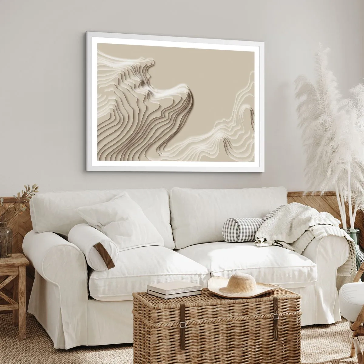 Pôster em moldura branca - Topografia da arte - 91x61 cm