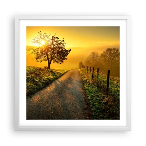 Pôster em moldura branca - Uma tarde agradável - 50x50 cm