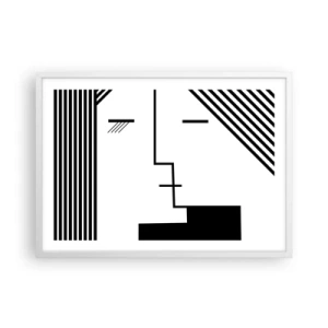 Pôster em moldura branca - Apenas um beijo - 70x50 cm