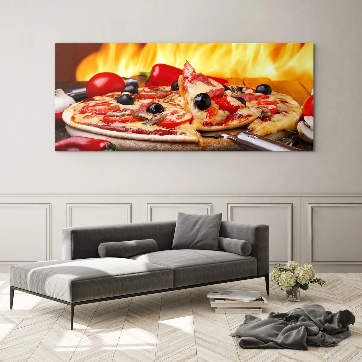 Quadro em vidro - From Italy with love - 90x30 cm