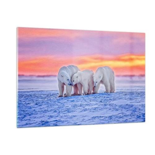 Quadro em vidro - Tudo o que precisa é de aconchego familiar - 120x80 cm