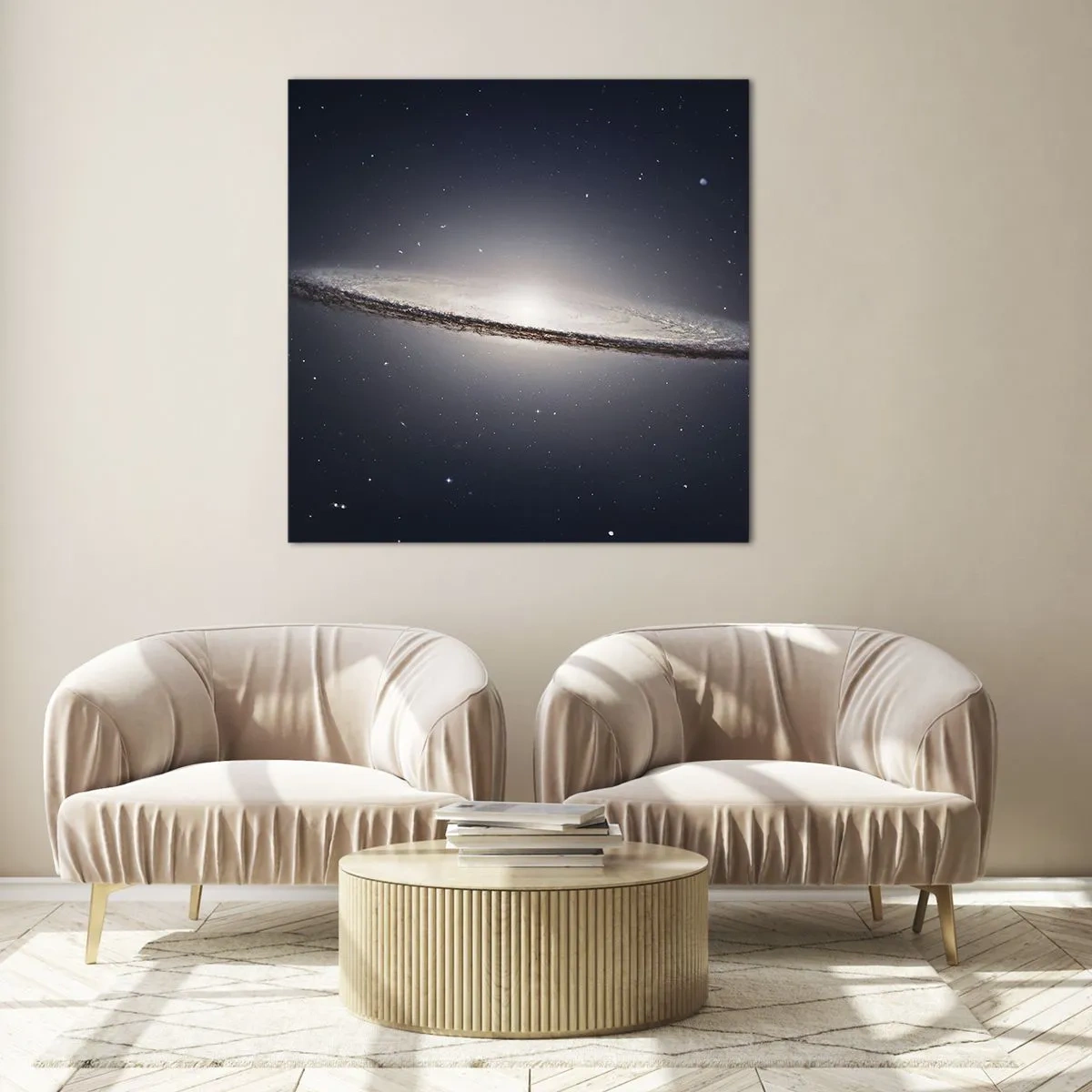 Quadro em vidro - Há muito tempo atrás, em uma galáxia muito, muito distante... - 40x40 cm