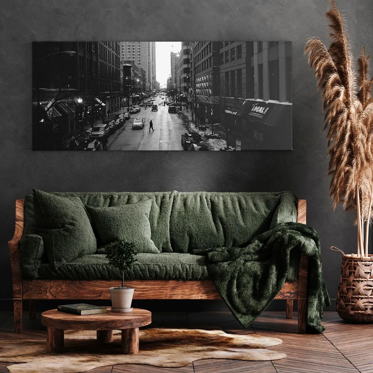 Quadro em tela - Outro dia como todos os dias - 100x40 cm