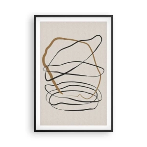Pôster com moldura preta - Composição – dança em loop - 61x91 cm