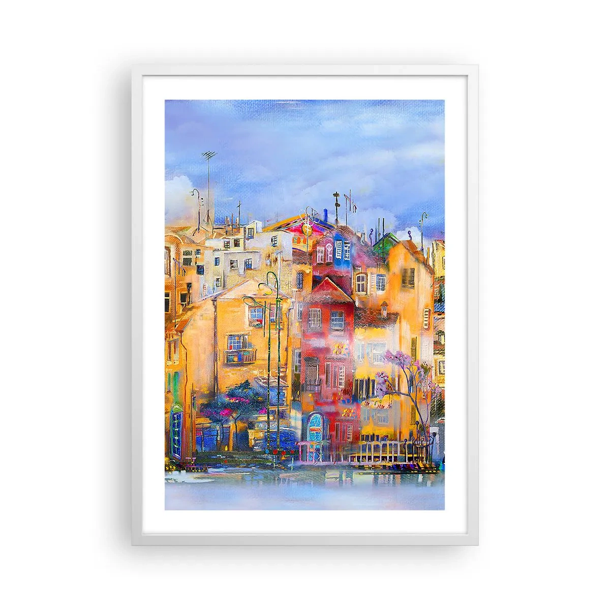 Pôster em moldura branca - Estamos juntos - 50x70 cm