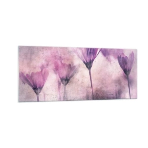 Quadro em vidro - Sonho de flores - 100x40 cm