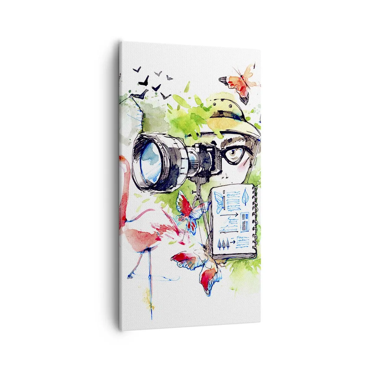 Quadro em tela - Através da lente do viajante - 55x100 cm