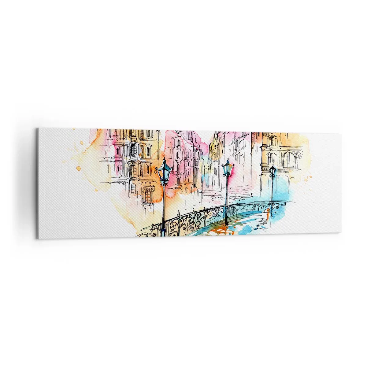 Quadro em tela - O coração da cidade - 160x50 cm