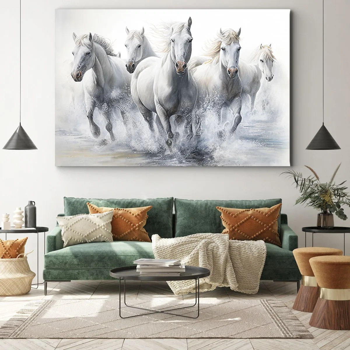 Quadro em tela - Magia branca - 70x50 cm