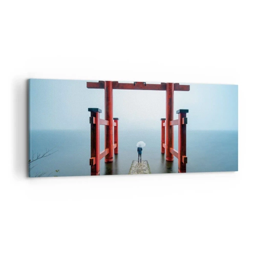 Quadro em tela - Devaneio japonês - 120x50 cm