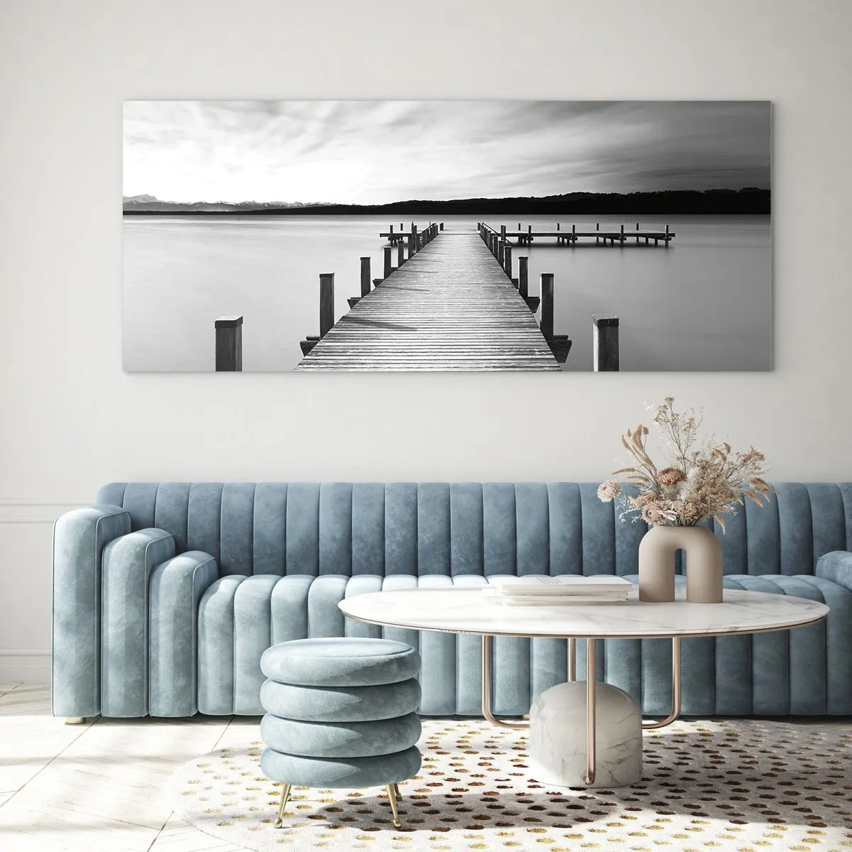 Quadro em vidro - A fonte da tranquilidade - 120x50 cm
