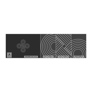 Amostra de papel de parede Premium Canvas - No espírito celta - Abstração, Pedaço, Minimalismo - 100x30 cm