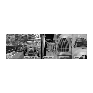 Amostra de papel de parede Premium Canvas - Era uma vez em Monte Carlo - Automotivo, Corrida, Vintage - 100x30 cm