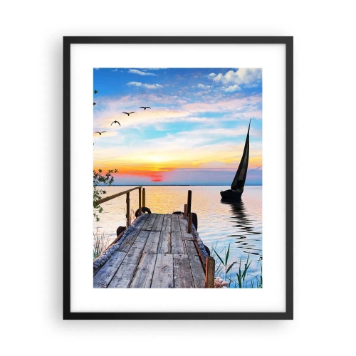 Pôster com moldura preta - Boa noite - 40x50 cm