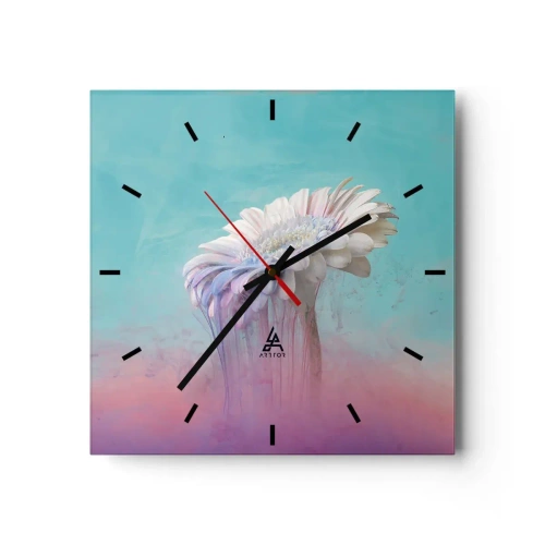 Relógio de parede - Relógio em vidro - O submundo das flores - 30x30 cm