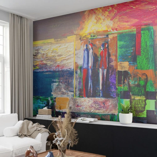 Papel de Parede Premium Sand - Relacionamentos e emoções - Abstração, Pessoas, Pedaço - 300x210 cm