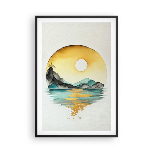 Pôster com moldura preta - No círculo da beleza - 61x91 cm