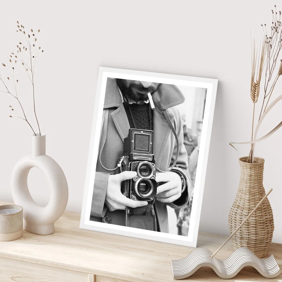 Pôster em moldura branca - Estilo retro - 30x40 cm