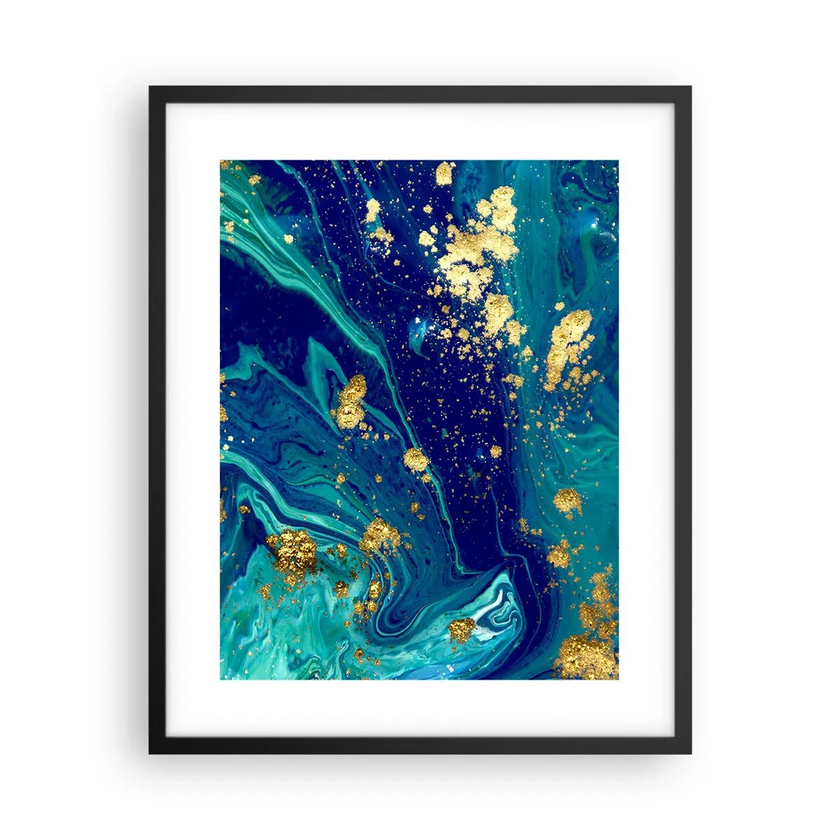 Pôster com moldura preta - Flocos de sol  - 40x50 cm