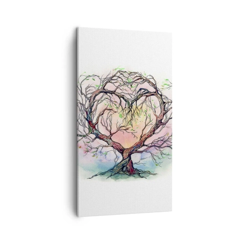 Quadro em tela - Juntos contra os vendavais - 45x80 cm