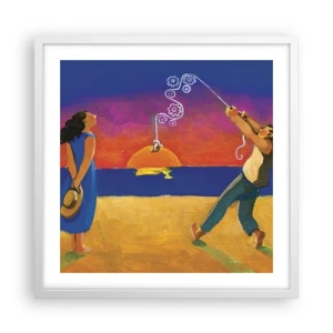 Pôster em moldura branca - Mais do que uma estrela do céu - 50x50 cm