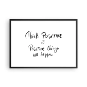 Pôster com moldura preta - Como viver? - 70x50 cm