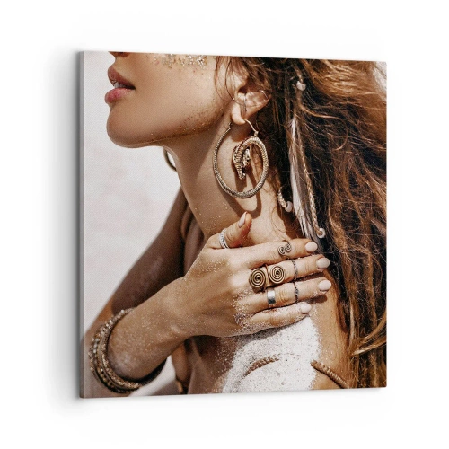 Quadro em tela - A rainha da praia selvagem - 60x60 cm