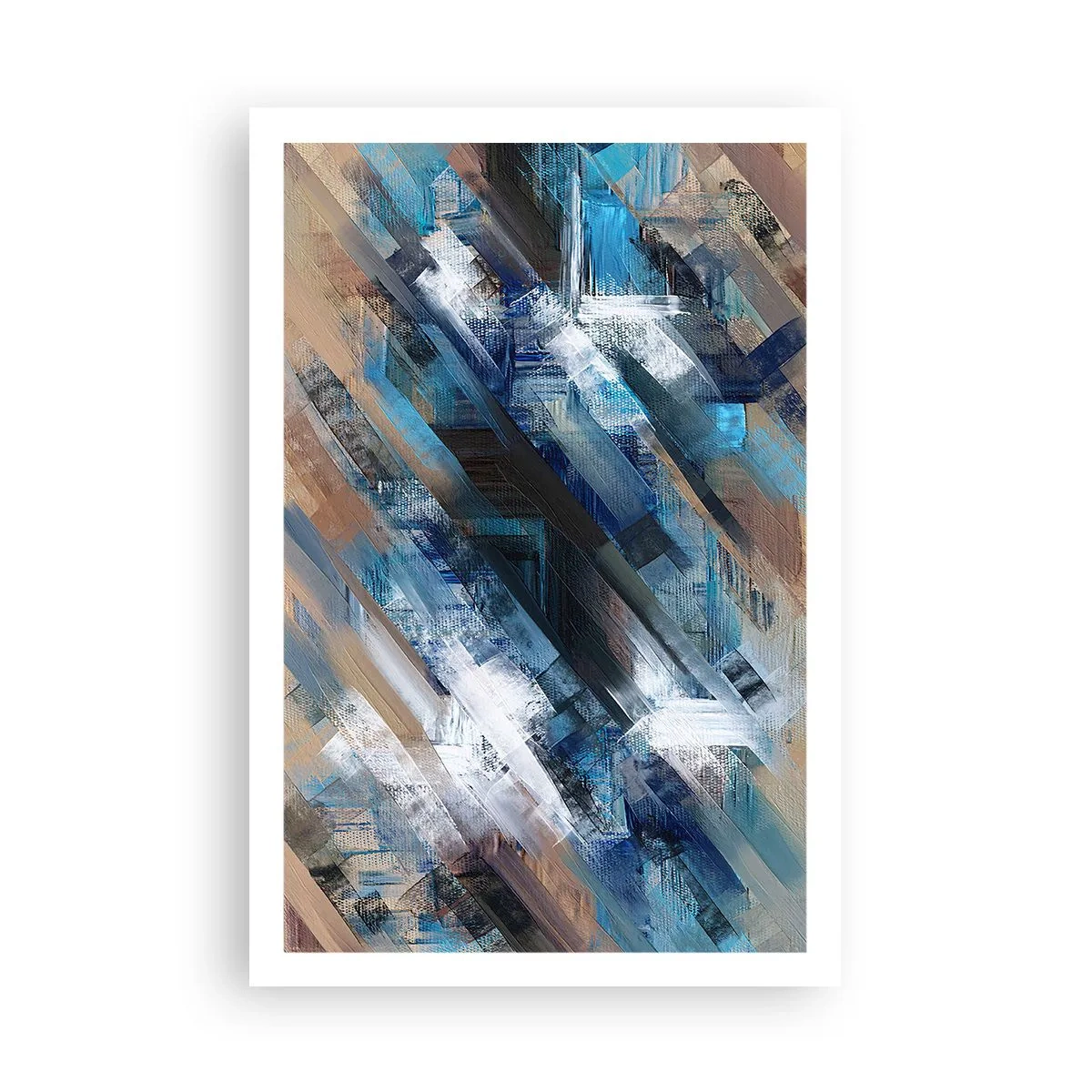 Pôster - Numa diagonal azul - 61x91 cm