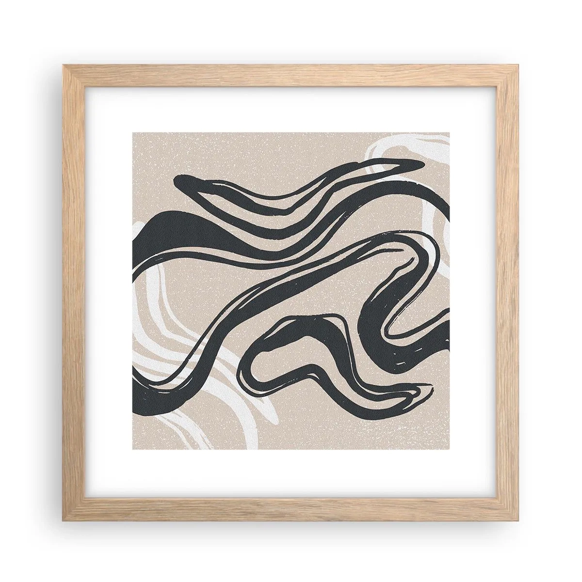 Pôster com moldura de carvalho claro - Expressão multiplicada - 30x30 cm