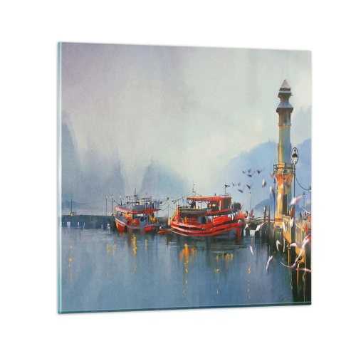 Quadro em vidro - No fim do mundo - 30x30 cm