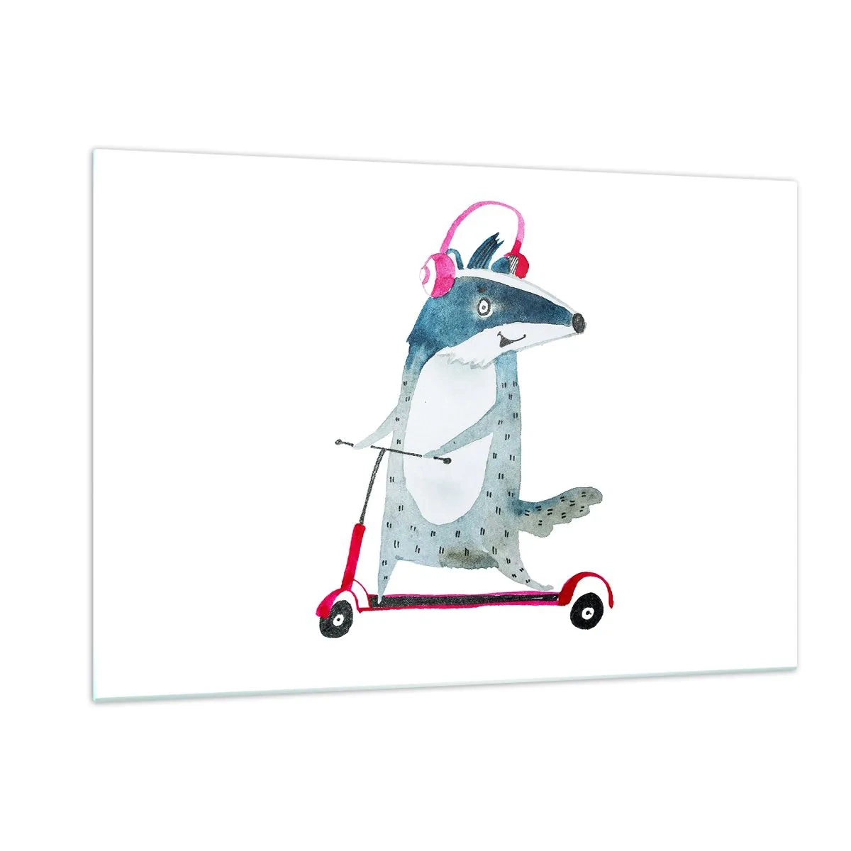 Quadro em vidro - A alegria do texugo - 120x80 cm