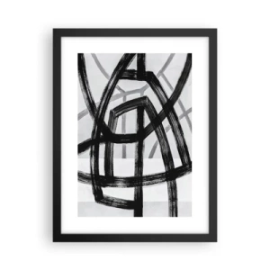 Pôster com moldura preta - Profundidade de construção - 30x40 cm