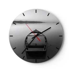 Relógio de parede - Relógio em vidro - Saudade e melancolia - 40x40 cm